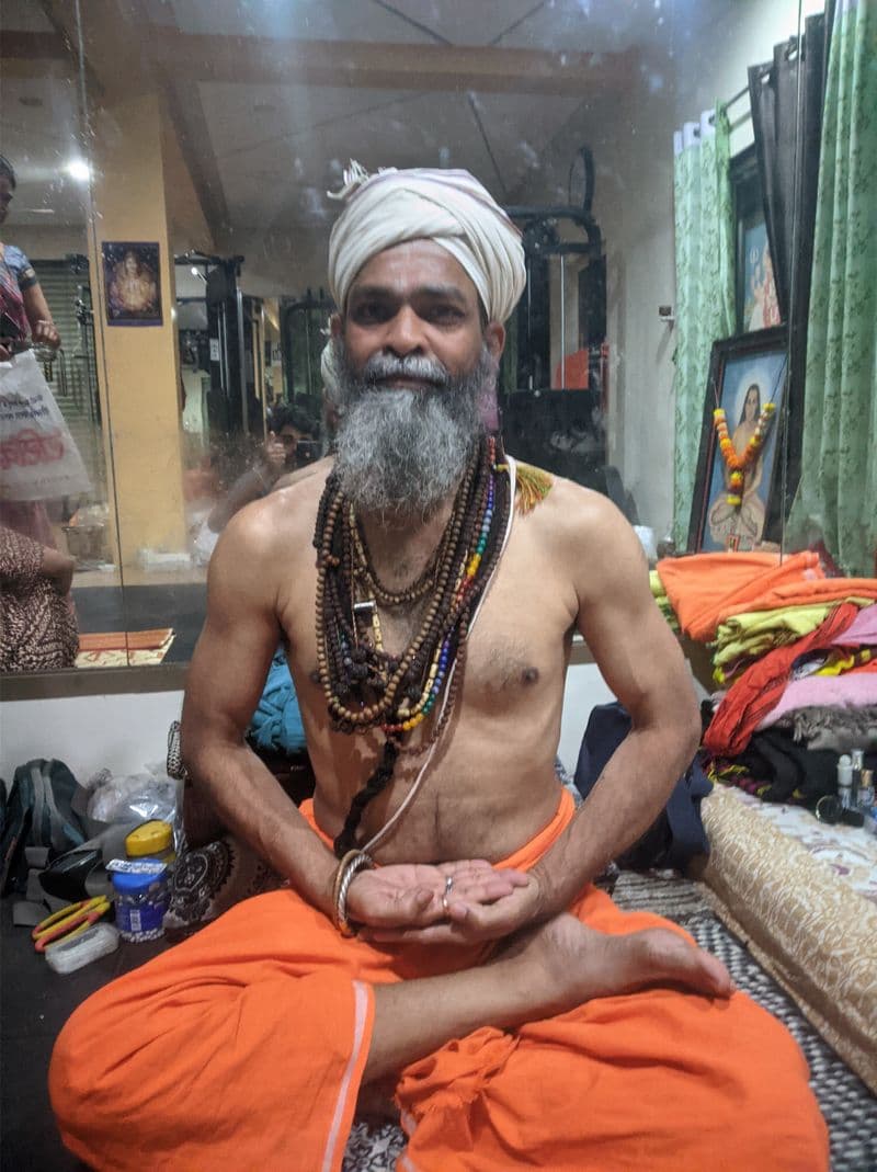 Portrait of Guru Sanjay Nath at Om Siddhivinayak Machindra Dutt Mandir