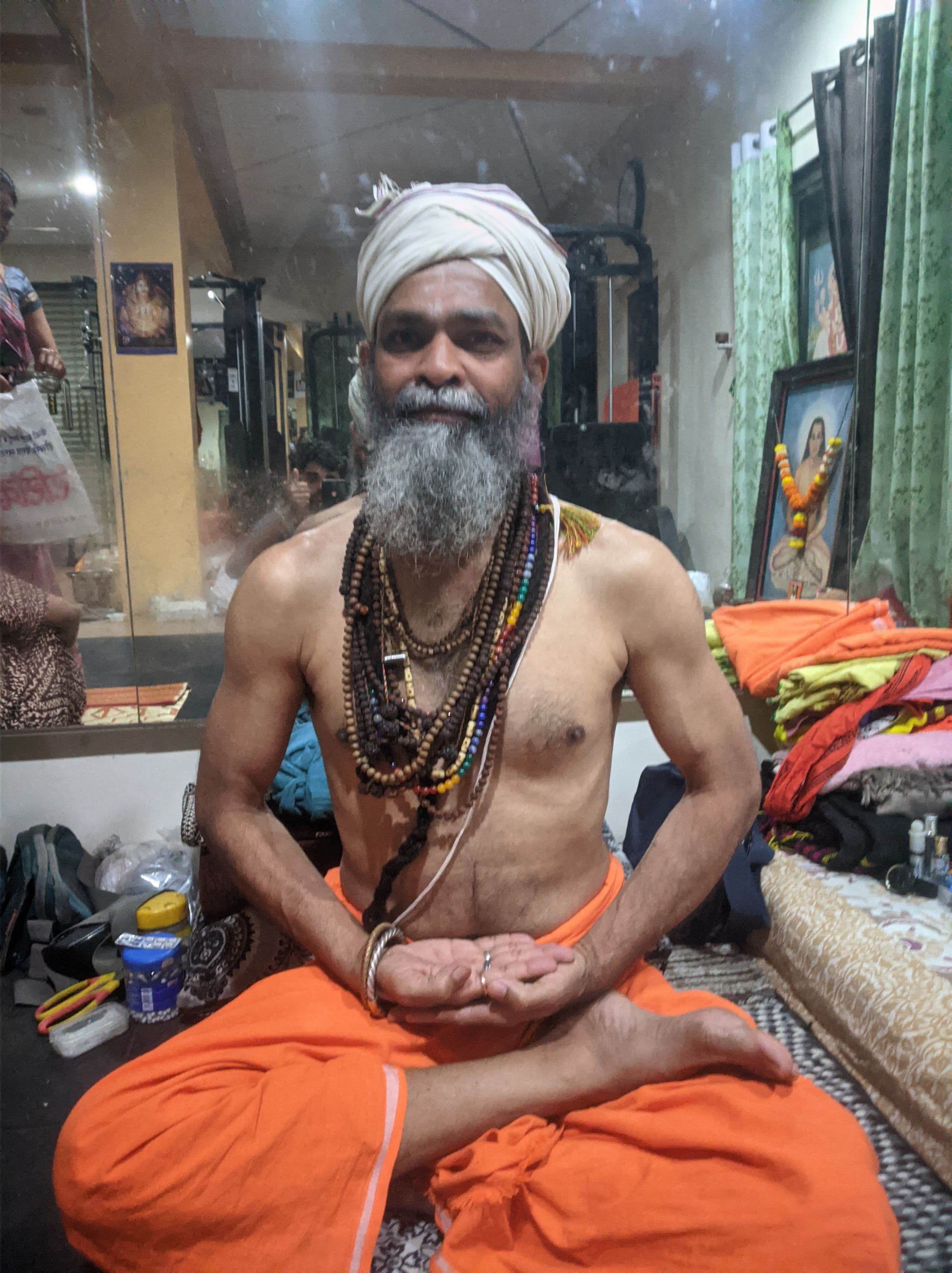Portrait of Guru Sanjay Nath at Om Siddhivinayak Machindra Dutt Mandir